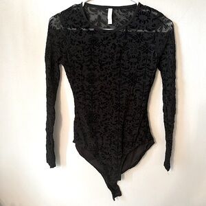 Bodysuit, Xhilaration, black lace, Excellent condition. Small